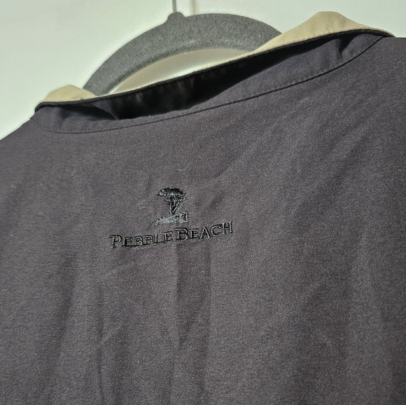 NWOT Pebble Beach golf performance  black gorpcore pullover 1/4 zip Size L - Picture 8 of 11